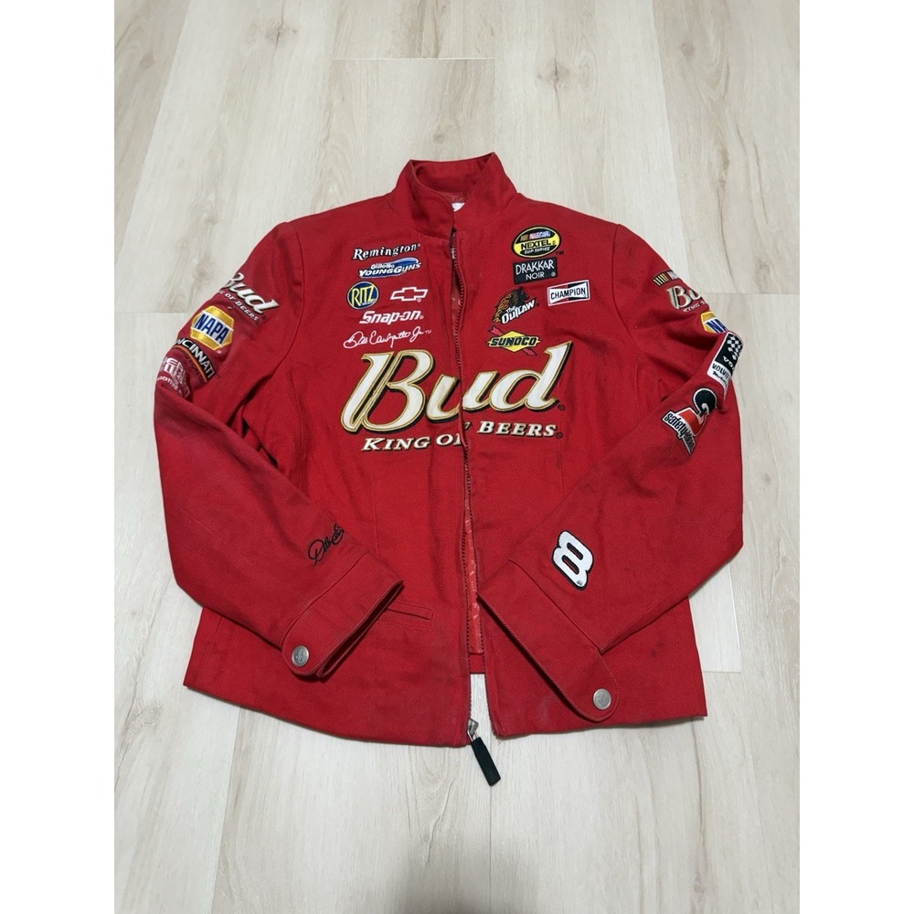 Dale Earnhardt Jr. Jacket NASCAR CHASE AUTHENTICS Budweiser Women's Size S Red